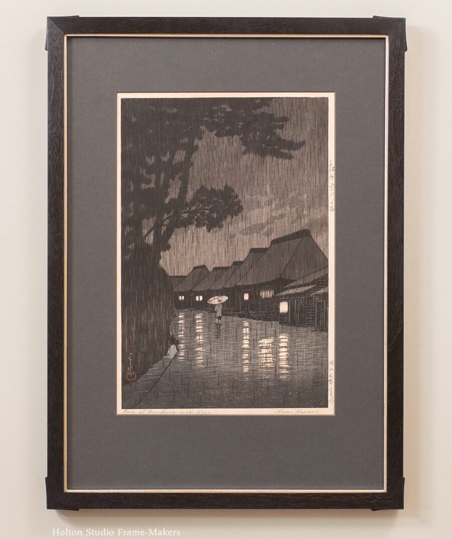 Framed Hasui print