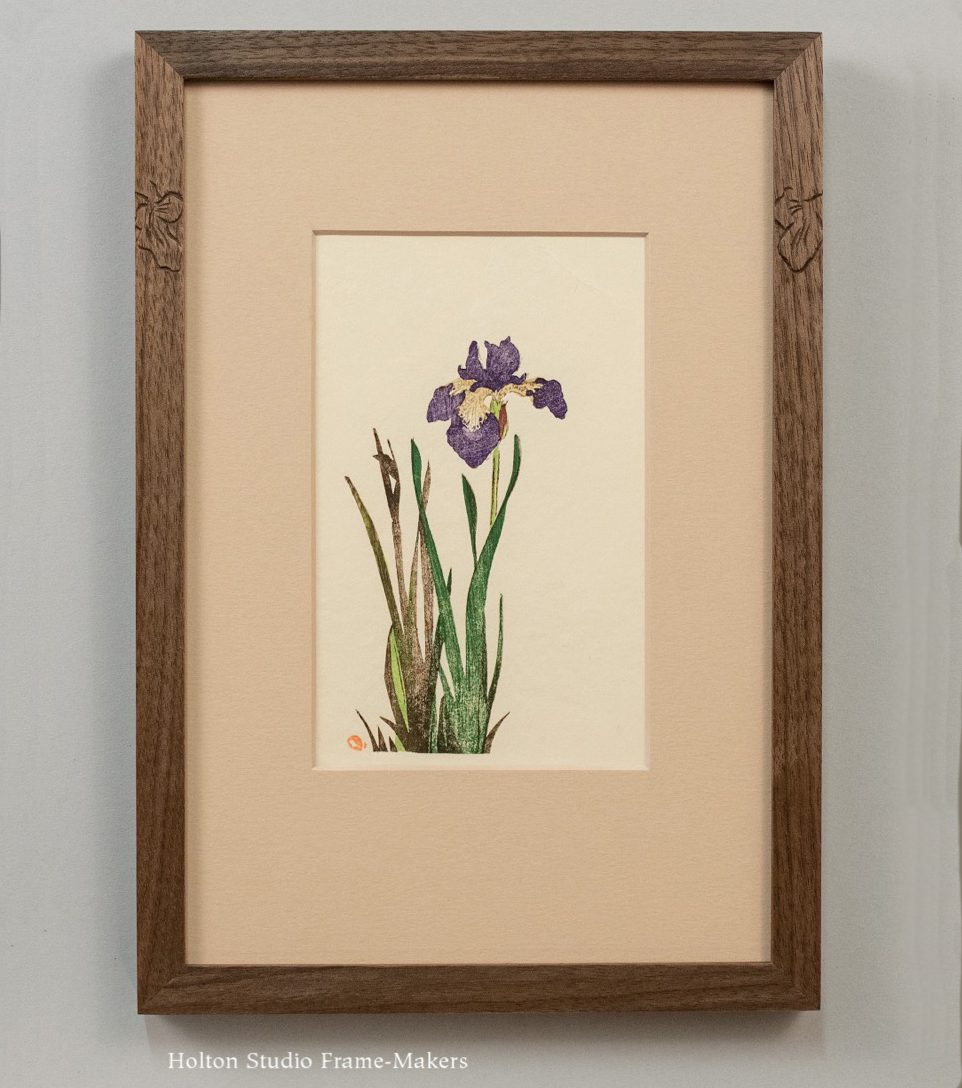 Framed Japanese iris print