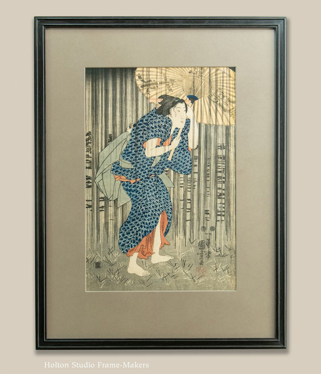 Utagawa Kuniyoshi (1798-1861), “Beauty with an Umbrella in the Rain ...