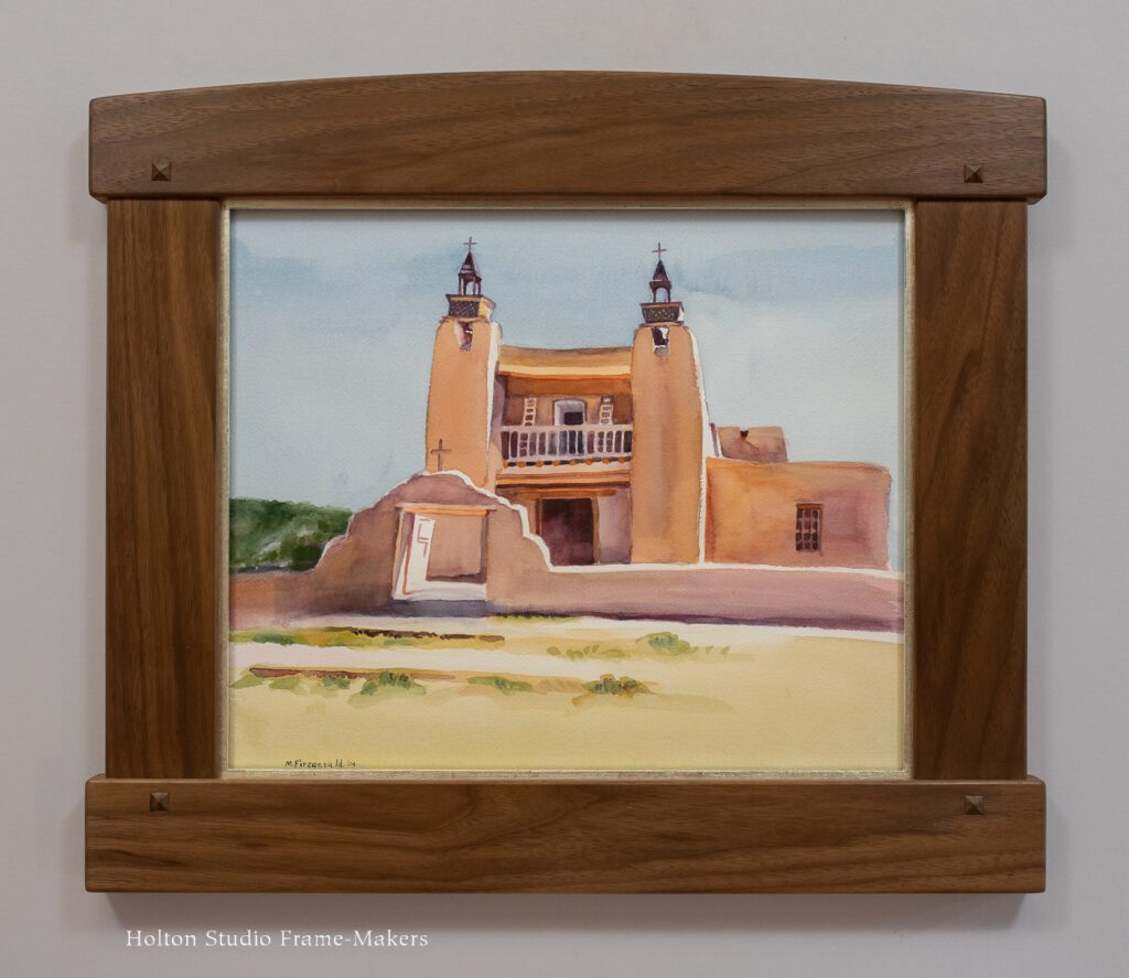 Watercolor of San Francisco de Asis Mission Church in Taos, New Mexico